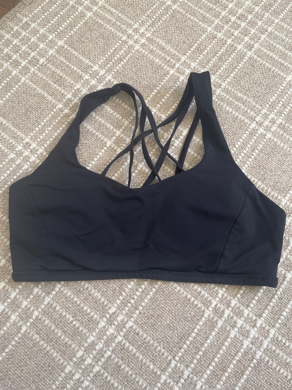 lululemon athletica Black Strappy Back Sports Bra